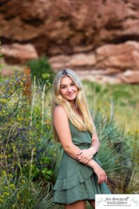 Littleton senior photographer high school Highlands Ranch Class of 2022 Colorado girl South Valley Open Space Park Carson Nature Center red rocks sunset natural light photography portrait photo session