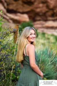 Littleton senior photographer high school Highlands Ranch Class of 2022 Colorado girl South Valley Open Space Park Carson Nature Center red rocks sunset natural light photography portrait photo session