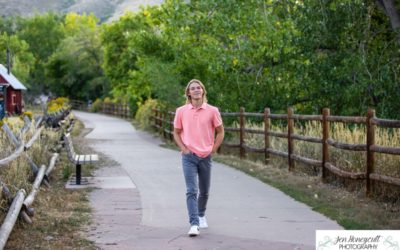 Alexander’s high school senior photos at Clear Creek History Park by Littleton teen photographer