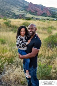 Littleton family photographer Mt. Falcon east lot Red Rocks couple in love Christmas little girl grandparents visit grandchild sunset light