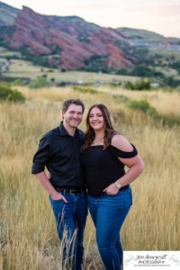 Littleton family photographer Mt. Falcon east lot Red Rocks couple in love Christmas little girl grandparents visit grandchild sunset light