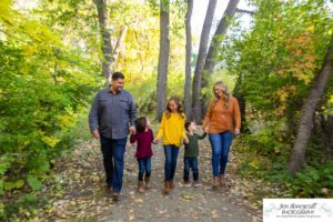 Littleton family photographer Fly'N B park in Highlands Ranch Colorado fall leaves brother sisters sunset photography natural light