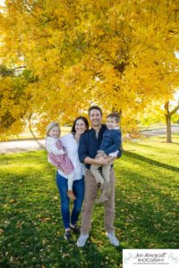 Littleton family photographer Sloan's Lake Denver Colorado fall yellow leaves trees sunset twins brother sister photography