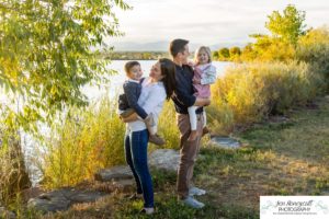 Littleton family photographer Sloan's Lake Denver Colorado fall yellow leaves trees sunset twins brother sister photography