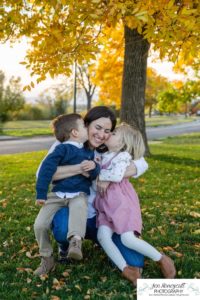 Littleton family photographer Sloan's Lake Denver Colorado fall yellow leaves trees sunset twins brother sister photography