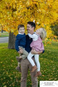 Littleton family photographer Sloan's Lake Denver Colorado fall yellow leaves trees sunset twins brother sister photography