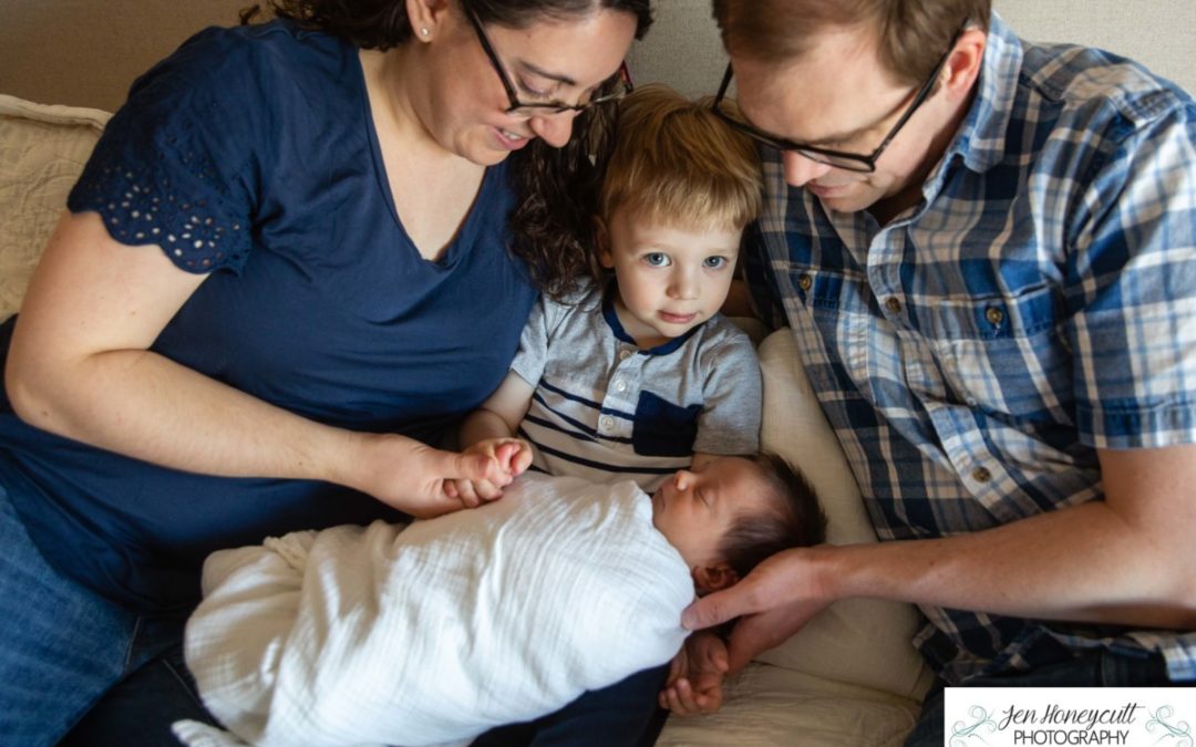 Newborn baby Ava’s in home lifestyle photo session by Littleton family photographer