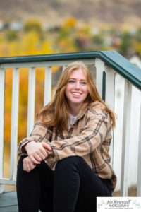Littleton high school senior photographer Golden Clear Creek bridge Lakewood taekwondo black belt class of 2022 fall leaves photography