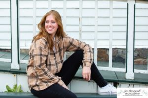 Littleton high school senior photographer Golden Clear Creek bridge Lakewood taekwondo black belt class of 2022 fall leaves photography ginger