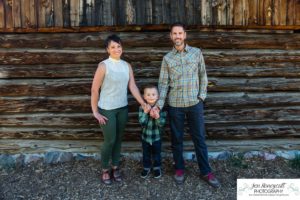 Littleton family photographer extended grandparents cousins Golden Clear Creek area yellow leaves trees water old buildings morning light photography