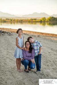 Littleton family photographer Standley Lake Colorado yellow trees leaves fall brother sister beach sand love sunset photography Halloween