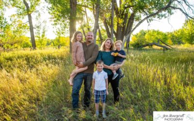 The {B} family of 5 at 17 Mile House by Littleton photographer