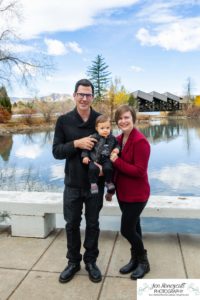 Littleton family photographer Colorado Belmar Park Lakewood Heritage Center baby Ramones t-shirt lake bridge photography fall