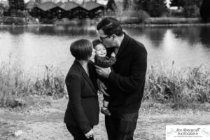 Littleton family photographer Colorado Belmar Park Lakewood Heritage Center baby Ramones t-shirt lake bridge photography fall