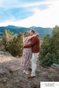 Littleton wedding and engagement photographer engaged husband wife future bride groom Mt. Falcon park Morrison mountain views photography