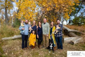 Littleton family photographer McKay Lake Colorado fall photography grandparents grandchildren dog extended