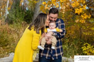 Littleton family photographer McKay Lake Colorado fall photography grandparents grandchildren dog extended baby