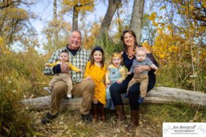 Littleton family photographer McKay Lake Colorado fall photography grandparents grandchildren dog extended baby cousins