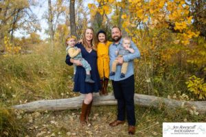Littleton family photographer McKay Lake Colorado fall photography grandparents grandchildren dog extended baby