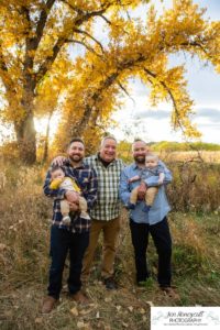 Littleton family photographer McKay Lake Colorado fall photography grandparents grandchildren dog extended baby brothers
