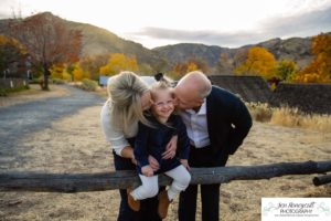 Littleton family photographer Clear Creek Golden downtown mother father daughter little girl dog urban city buildings murals grandmother leaves fall photography