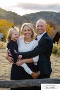Littleton family photographer Clear Creek Golden downtown mother father daughter little girl dog urban city buildings murals grandmother leaves fall photography