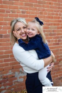 Littleton family photographer Clear Creek Golden downtown mother father daughter little girl dog urban city buildings murals grandmother leaves fall photography