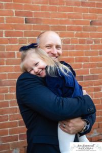 Littleton family photographer Clear Creek Golden downtown mother father daughter little girl dog urban city buildings murals grandmother leaves fall photography