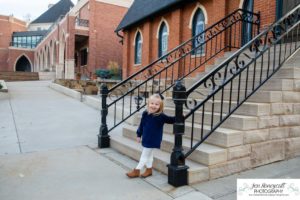 Littleton family photographer Clear Creek Golden downtown mother father daughter little girl dog urban city buildings murals grandmother leaves fall photography