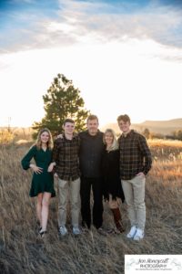 Littleton family photographer mini photo session Ken Caryl area park in Colorado at sunset photography teen kids brothers sister fall