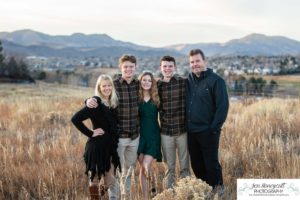 Littleton family photographer mini photo session Ken Caryl area park in Colorado at sunset photography teen kids brothers sister fall