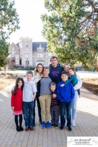 Littleton family photographer Highlands Ranch Mansion Colorado extended cousins grandparents grandchildren fall morning light photography