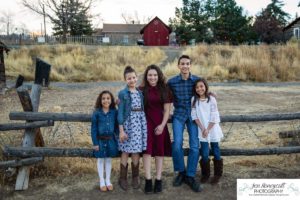 Littleton family photographer Clear Creek park Golden Colorado big kids teens sisters brother winter foothills sunset photography