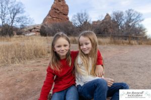 Littleton family photographer Colorado connection photography sunset South Valley red rocks extended grandparents uncle kids siblings winter light connected moments