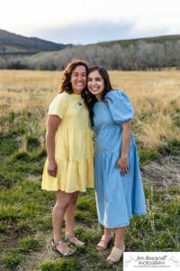 Littleton family photographer extended grandparents grandchildren Hildebrand Ranch little girls cousins kids daughter sisters foothills sunset photography