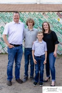 Littleton family photographer Morrison urban photo session boys brothers mother father sons bridge license plate wall photography sunset spring Colorado river