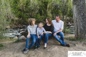 Littleton family photographer Morrison urban photo session boys brothers mother father sons bridge license plate wall photography sunset spring Colorado river