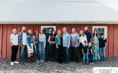 The {J} extended family at 17 Mile house farm park by Littleton photographer