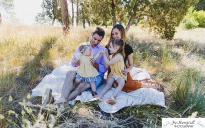 The {F} family of 4 at the Highlands Ranch Mansion by Littleton photographer