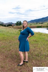 Littleton family and maternity baby photographer dog South Valley Open Space park Colorado red rocks sunset photography