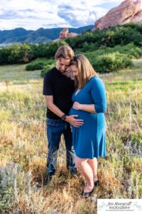 Littleton family and maternity baby photographer dog South Valley Open Space park Colorado red rocks sunset photography