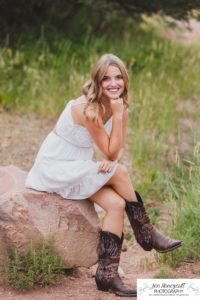 Littleton high school senior photographer portrait photo session Heritage Class of 2023 Roxborough State Park red rocks tennis flute player photography