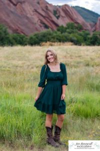 Littleton high school senior photographer portrait photo session Heritage Class of 2023 Roxborough State Park red rocks tennis flute player photography