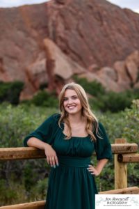 Littleton high school senior photographer portrait photo session Heritage Class of 2023 Roxborough State Park red rocks tennis flute player photography