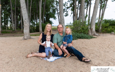 The {D} family of 4 at Chatfield State Park by local Littleton photographer