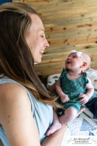 Littleton family and newborn baby photographer in home lifestyle photo session photography girl boys little sister brothers outdoor outside summer