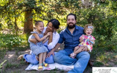 The {B} family of 4 at Fly’N B park in Highlands Ranch by Littleton photographer