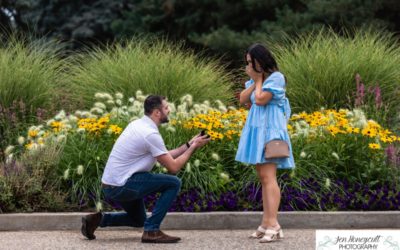 Cash & Ashley’s proposal at Cheeseman Park in Denver by Littleton photographer