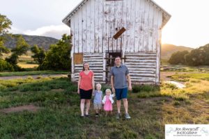 Littleton family photographer Hildebrand Ranch sunset foothills photography barn kids siblings mother father sister brother grandmother daughter son summer cute