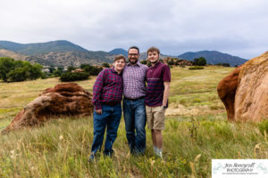 Littleton family photographer extended grandparents grandchildren red rocks Ken Caryl Valley siblings brothers boys photography sunset Colorado foothills